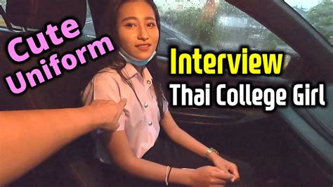 Meet Thai college girl in uniform, walk around night market Travel ...